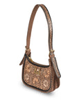Handtooled Dannia Medium Purse - Distressed Brown