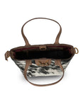 Dakota Medium CrossBody - Black & White Cowhide