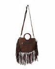 Sedona Tassle Bag - Oiled Ruby Leather