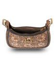 Handtooled Dannia Medium Purse - Distressed Brown
