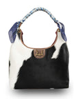 LW Medium Purse - Black & White Cowhide