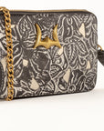 Shell Mini Purse Black Floral