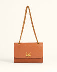Savi Small Embossed Leather Bag - Amber Glow