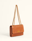 Savi Small Embossed Leather Bag - Amber Glow