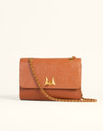 Savi Small Embossed Leather Bag - Amber Glow