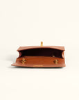 Savi Small Embossed Leather Bag - Amber Glow
