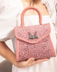 Leon Mini Handle Purse - Pink