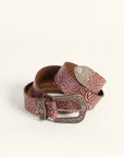 Sophia Belt-Pink Floral Leather