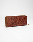 Ranch Road Jewelerycase In Hand Finished Embossed Leather - Brown