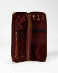 Ranch Road Jewelerycase In Hand Finished Embossed Leather - Brown