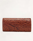 Canyon Jewelery Case In Hand Finished Embossed Leather - Brown