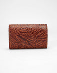 Canyon Jewelery Case In Hand Finished Embossed Leather - Brown