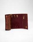 Canyon Jewelery Case In Hand Finished Embossed Leather - Brown