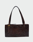 Mivva Handtooled Mini Bag - Brunette Leather