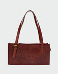 Mivva Handtooled Mini Bag - Soft Walnut Leather