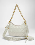 Joe Quilted Nappa Leather Bag-White