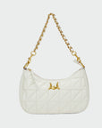 Joe Quilted Nappa Leather Bag - Black & White Cowhide