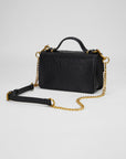 Valencia Ostrich Leather Bag - Black
