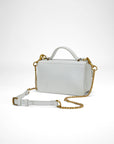 Valencia Ostrich Leather Bag - White