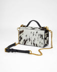 Valencia Leather Bag - Black & White Cowhide