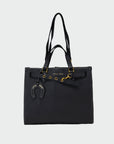 Standard Medium Tote Bag In Calfskin - Black