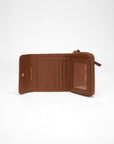 Sophia Card Holder In Brown Leather Calfskin
