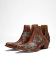 Loyal West X Myra Handtooled Booties - Turquoise