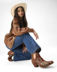 Loyal West X Myra Handtooled Booties - Turquoise