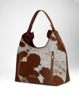LW Large Purse - In Brown & White Cowhide & Calfskin