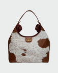 LW Large Purse - In Brown & White Cowhide & Calfskin