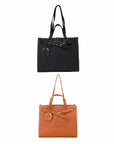 Standard Medium Tote Bag In Calfskin - Black