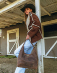 Lw Large Purse In Brunette Leather