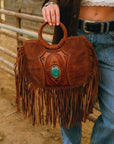 Sedona Tassle Bag In Saddle Brown