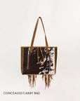 Hide And Fringe Medium Cowhide Purse