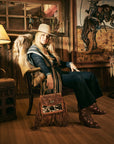 Classic Flap Medium Tassle Bag Cowhide And Calfskin