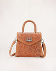 Leon Mini Handle Purse - Brown