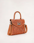 Leon Mini Handle Purse - Brown