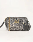 Shell Mini Purse Black Floral