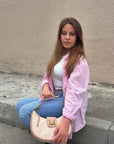 Lw Hobo Medium Purse Beige Floral