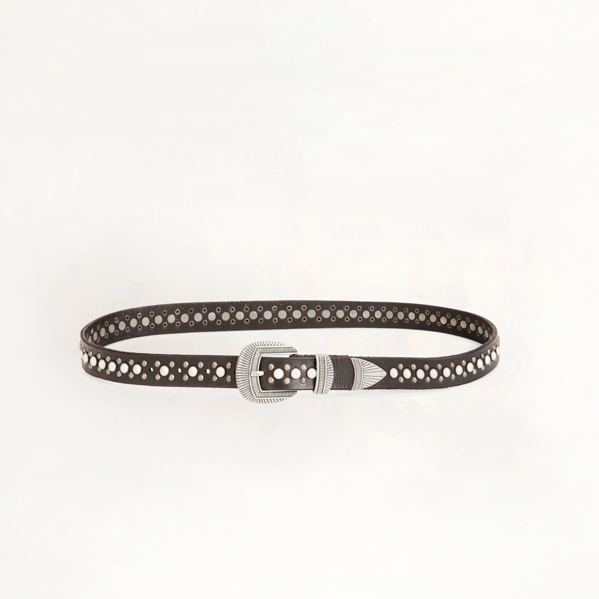 LOYAL WEST Midnight Ranger Leather Belt In Calfskin Loyal West Midnight Ranger Leather Belt In Calfskin - Saddle  main image 2