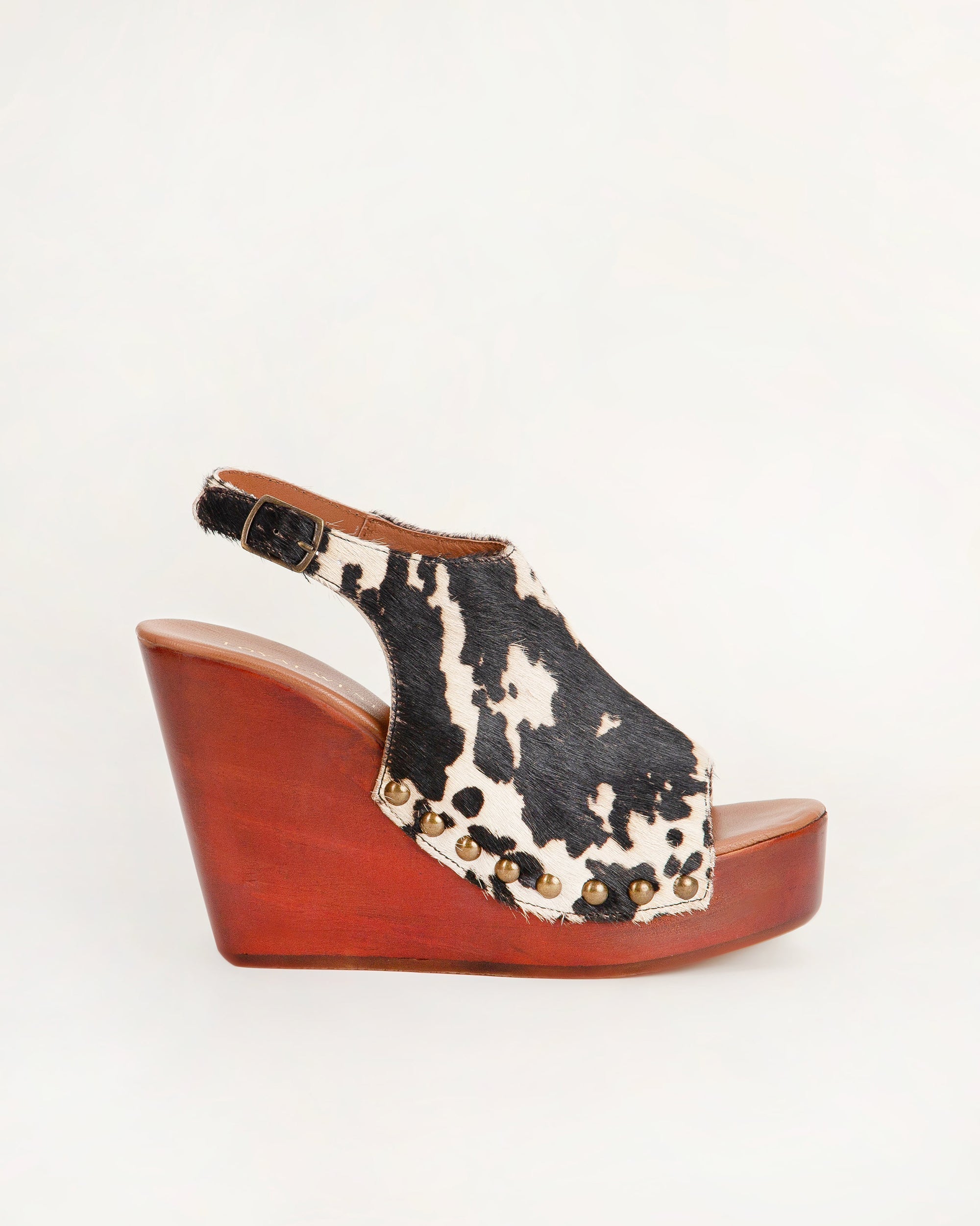 Amelia Sandals Black And White Cowhide – Loyal West Wholesale