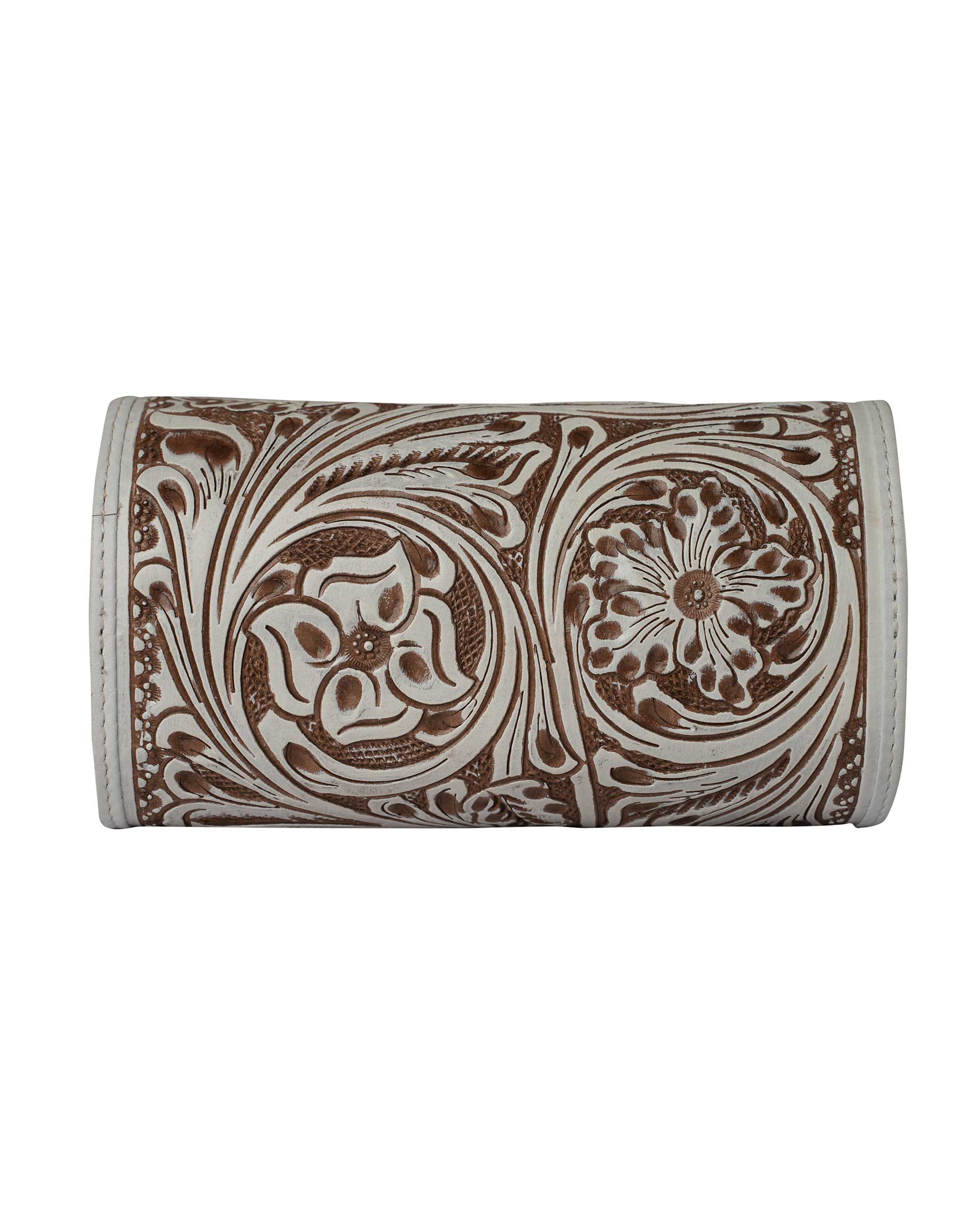 Handtooled Canyon Jewellery Case - Ivory Dust