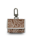 Handtooled Gloriana Clip-On Bag Charm - Ivory Dust