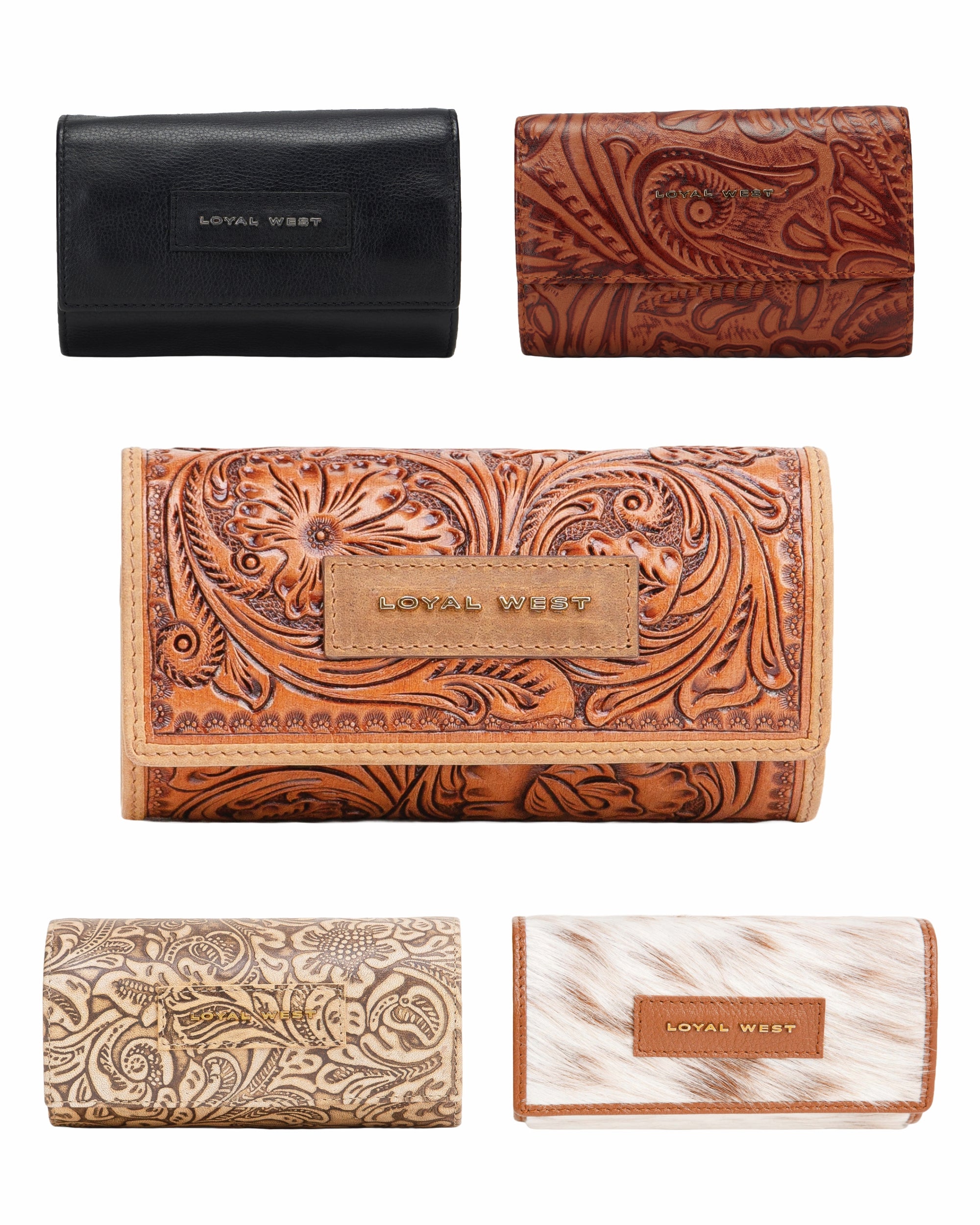 Canyon Jewellery Case Embossed Floral Leather