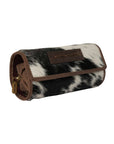 Canyon Jewellery Case - Black & White Cowhide