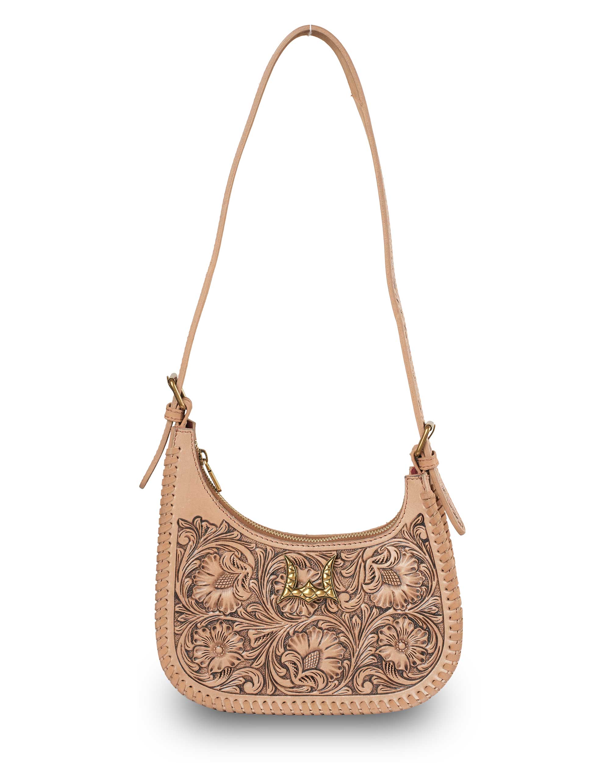 Handtooled Dannia Medium Purse - Slant Form