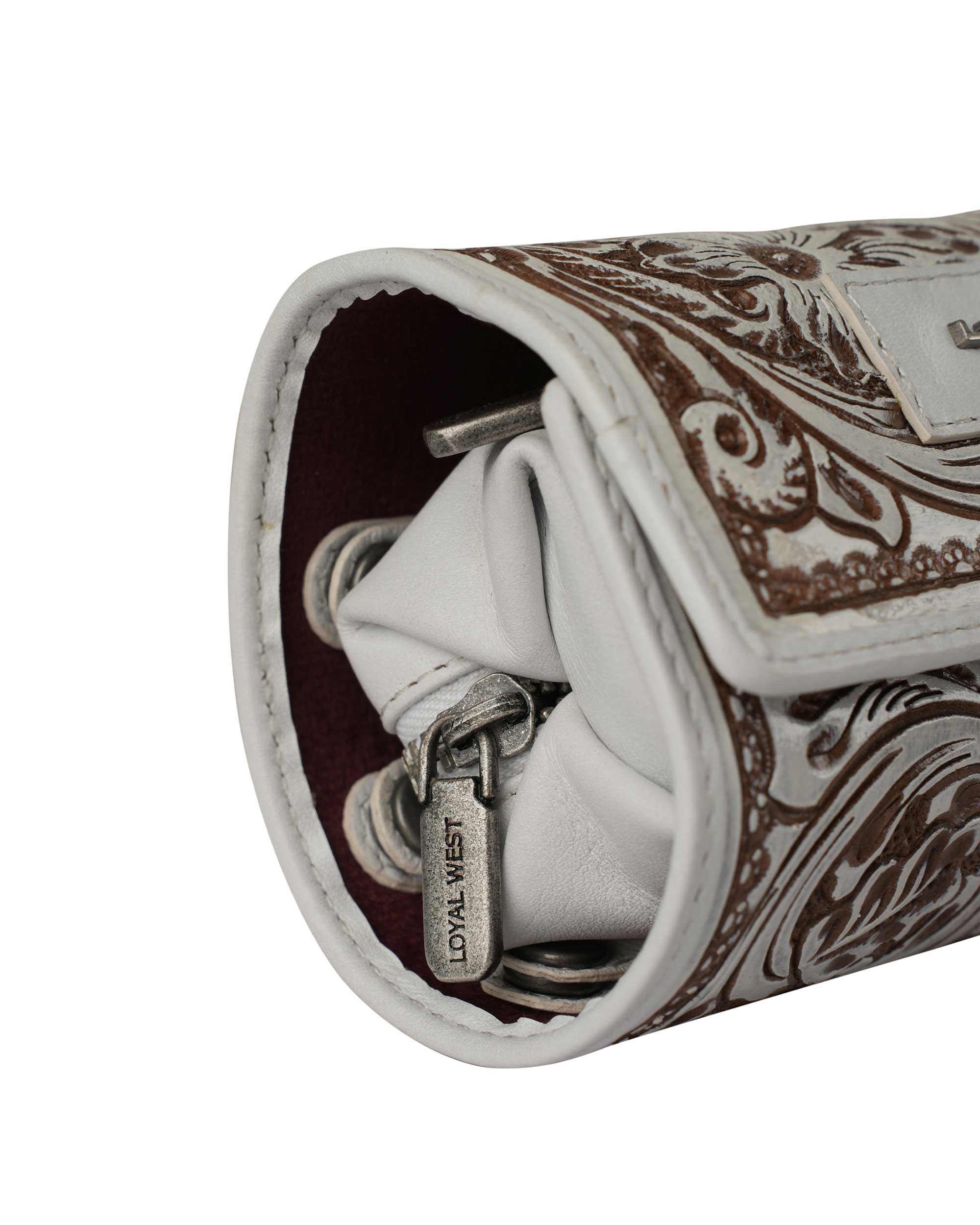 Handtooled Canyon Jewellery Case - Ivory Dust