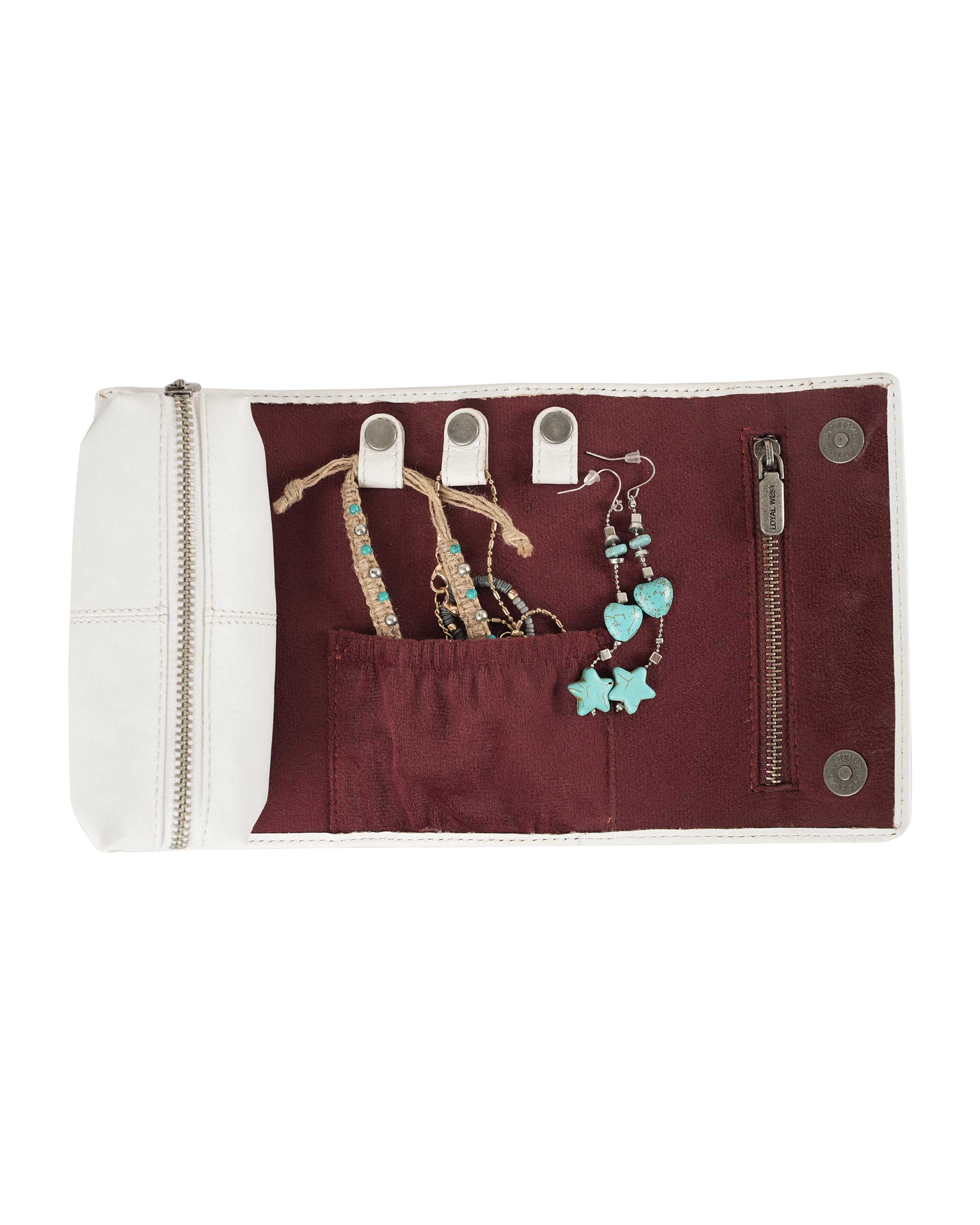 Handtooled Canyon Jewellery Case - Ivory Dust