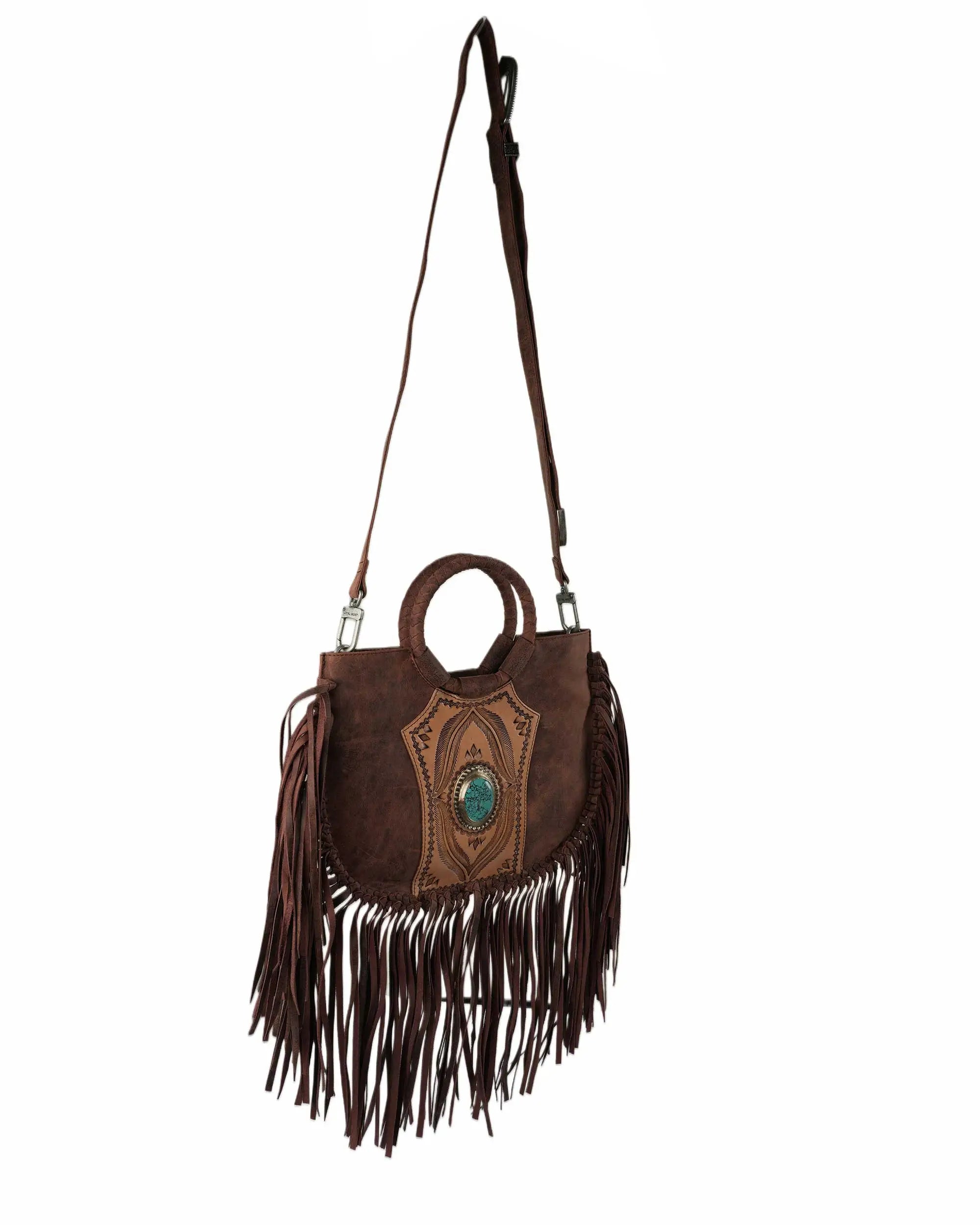 Sedona Tassle Bag - Oiled Ruby Leather