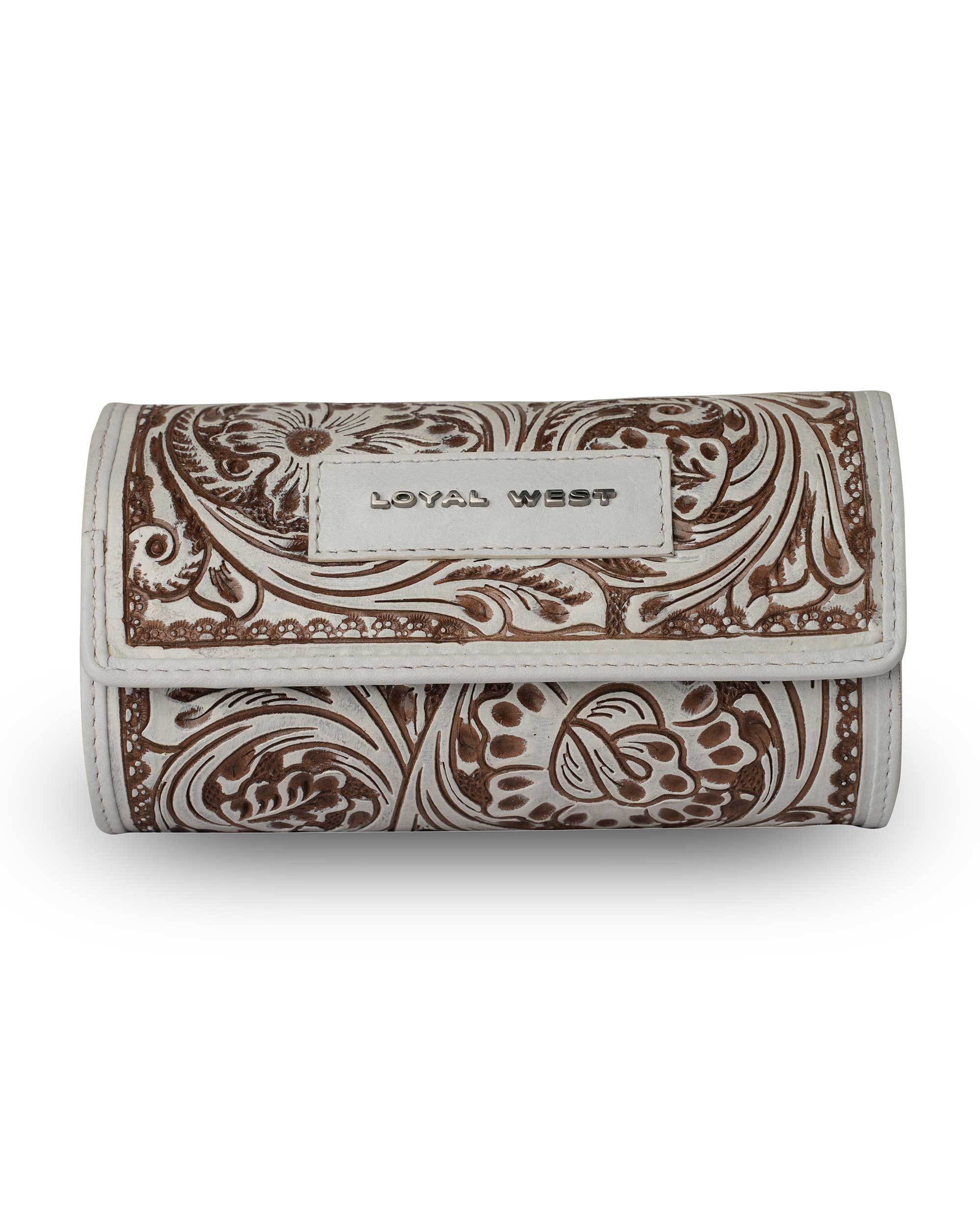 Handtooled Canyon Jewellery Case - Ivory Dust